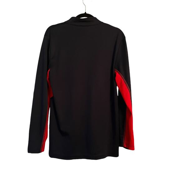 Majestic New England Patriots 1/4 Zip Sport Shirt M Long Sleeve Red White Blue - Picture 4 of 10